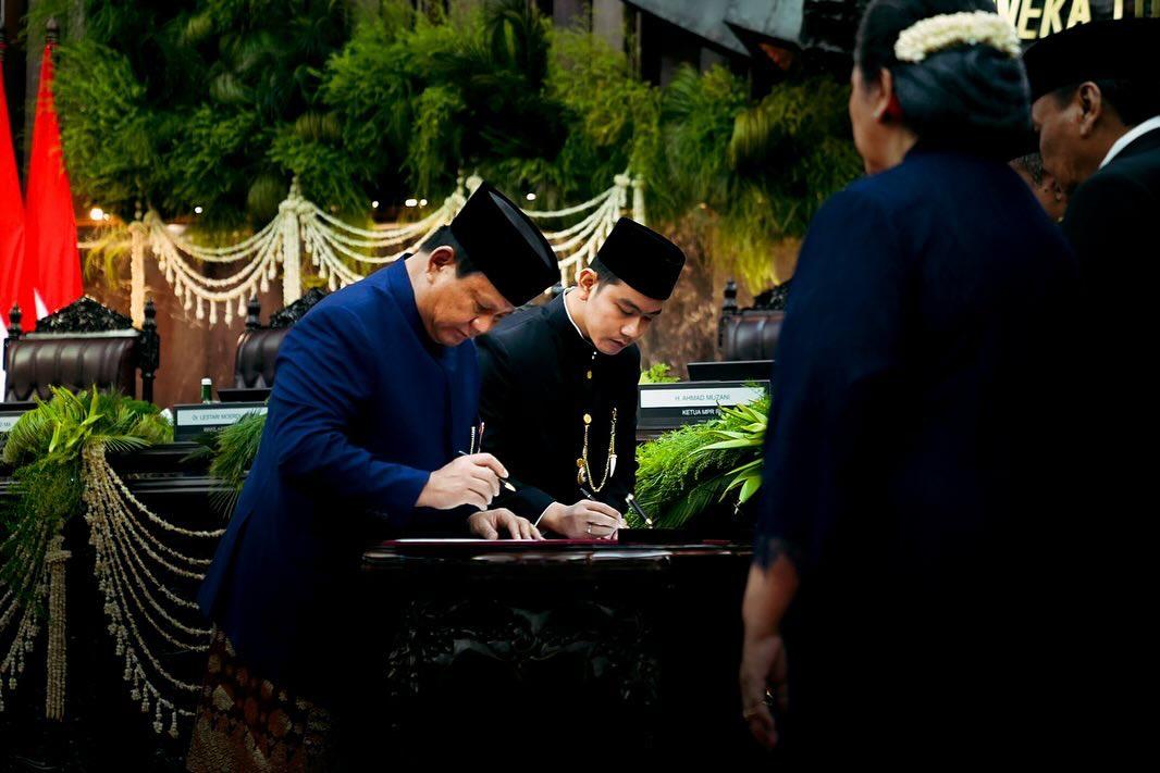 Presiden dan Wakil Presiden 2024-2029 Resmi Dilantik