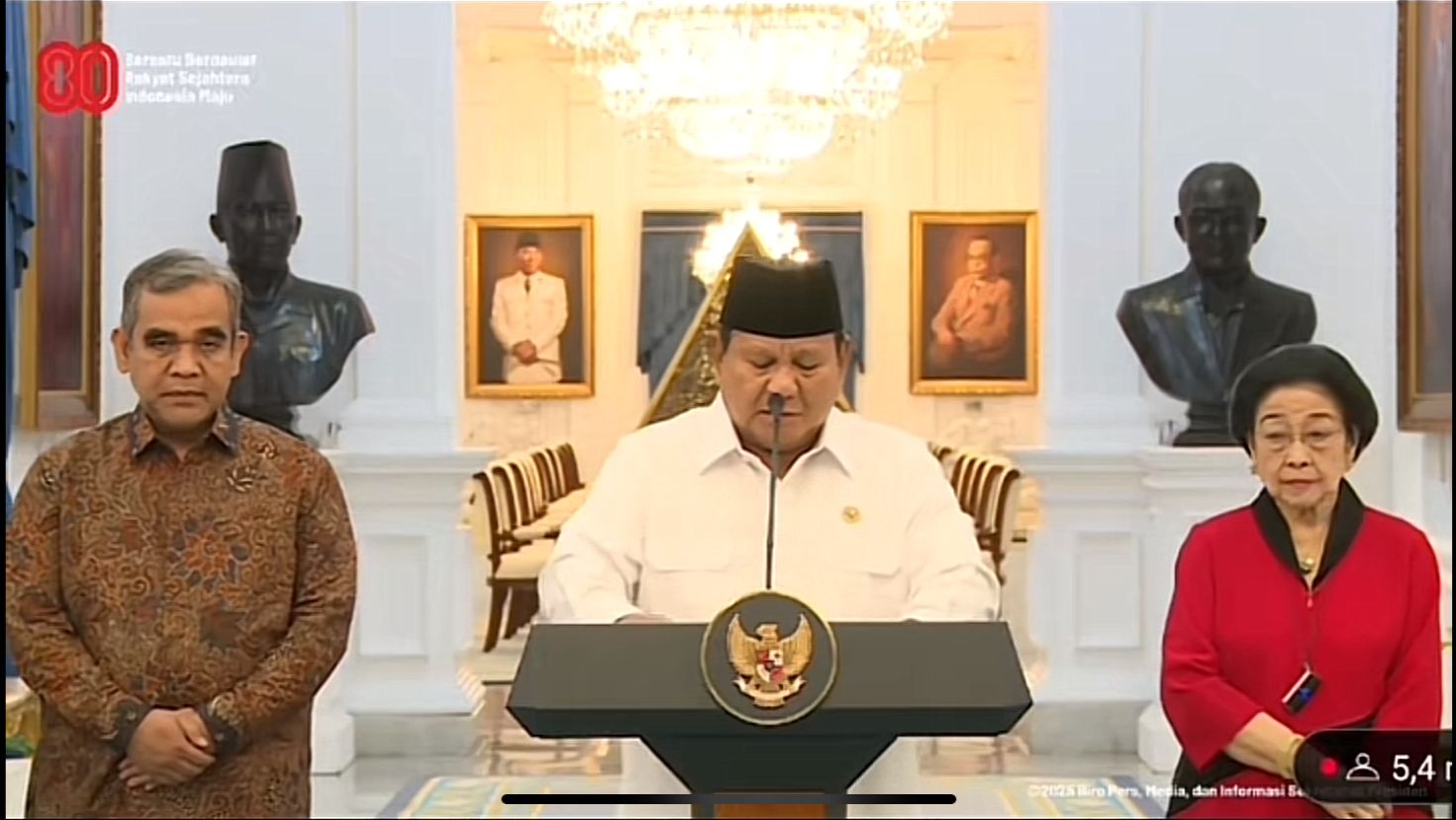 Presiden Prabowo Tegaskan Pencabutan Keanggotaan DPR dan Moratorium Kunjungan Luar Negeri