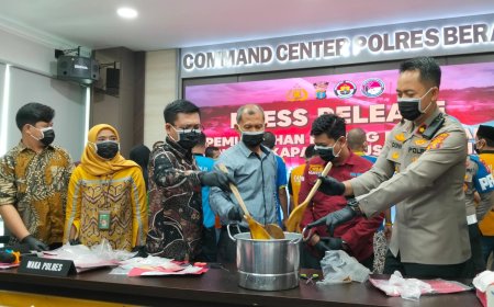 Polres Berau Musnahkan 2,3 Kilogram Sabu Hasil Ungkap 33 Kasus dalam Dua Bulan