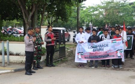 Solidaritas Kemanusiaan Warga Berau Menggema, Polres Berau Jamin Keamanan Aksi Long March