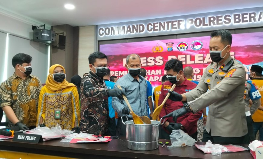 Polres Berau Musnahkan 2,3 Kilogram Sabu Hasil Ungkap 33 Kasus dalam Dua Bulan