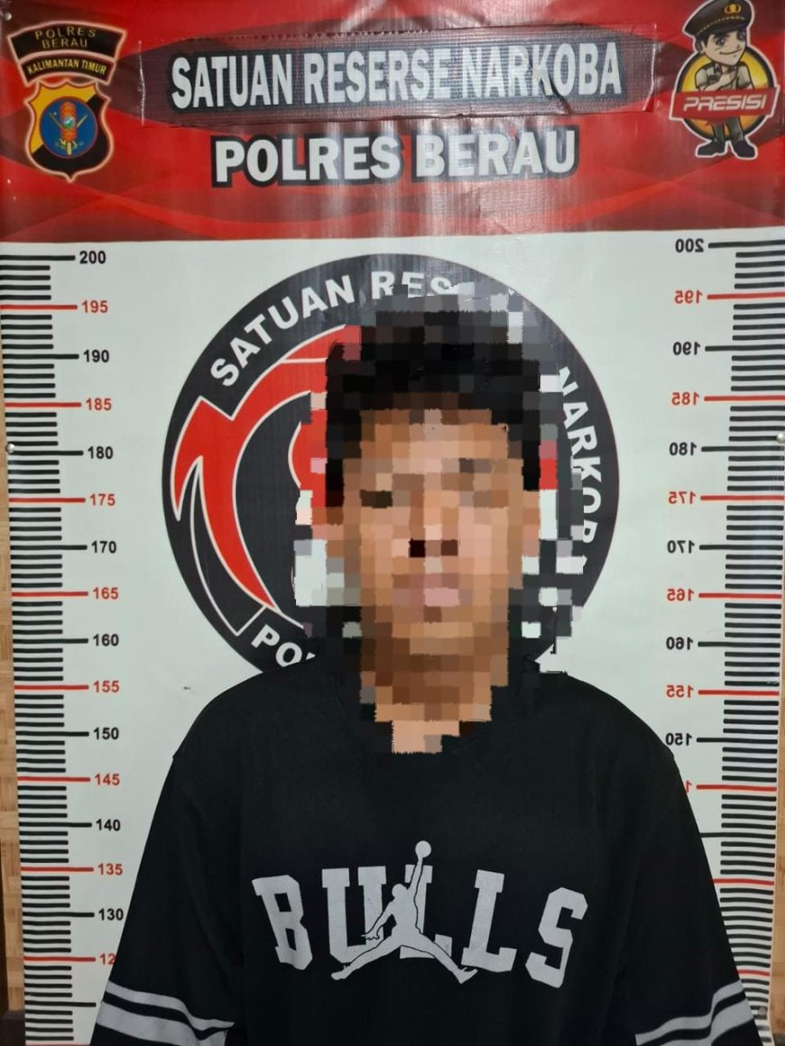 Gagalkan Edar 6,5 Gram Sabu, Satresnarkoba Berau Ringkus Pemuda 19 Tahun di Teluk Bayur