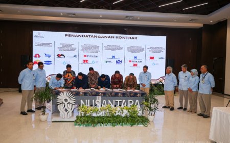 IKN Teken Enam Kontrak Baru Tahap II, Basuki: Kita Satu Tim, Target Harus Tercapai