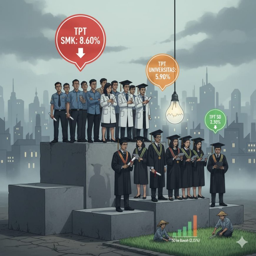 BPS: Lulusan SMK dan Perguruan Tinggi Catat Pengangguran Tertinggi di Indonesia