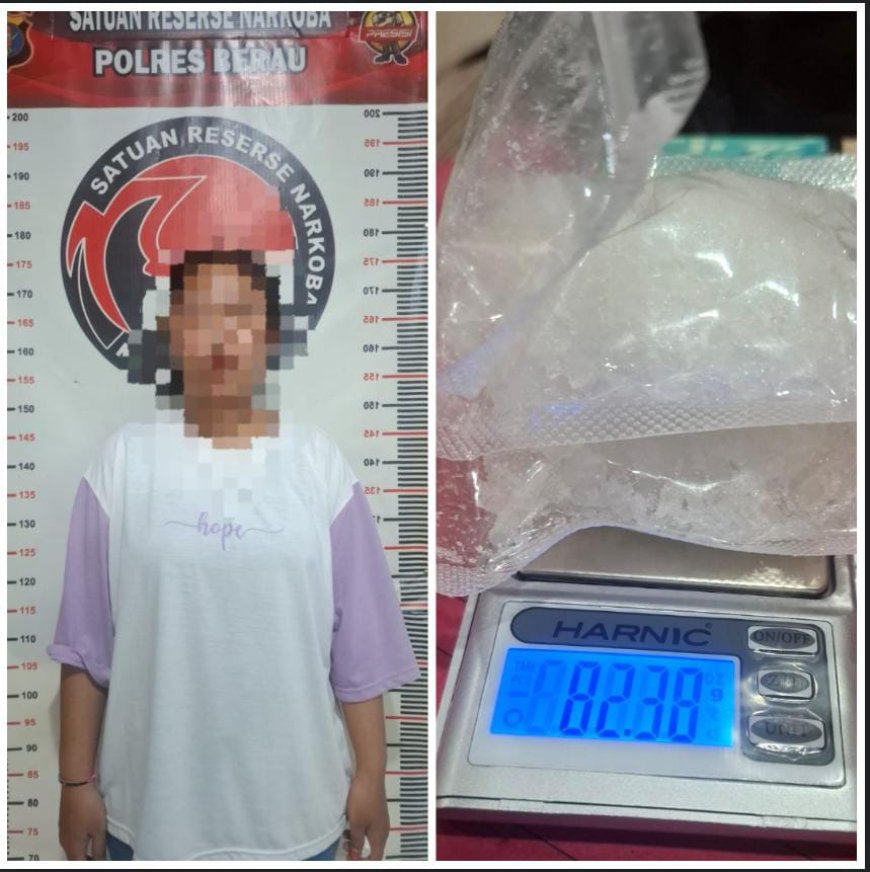 Bawa 82 Gram Sabu, Ibu Rumah Tangga di Sambaliung Ditangkap Satresnarkoba Polres Berau