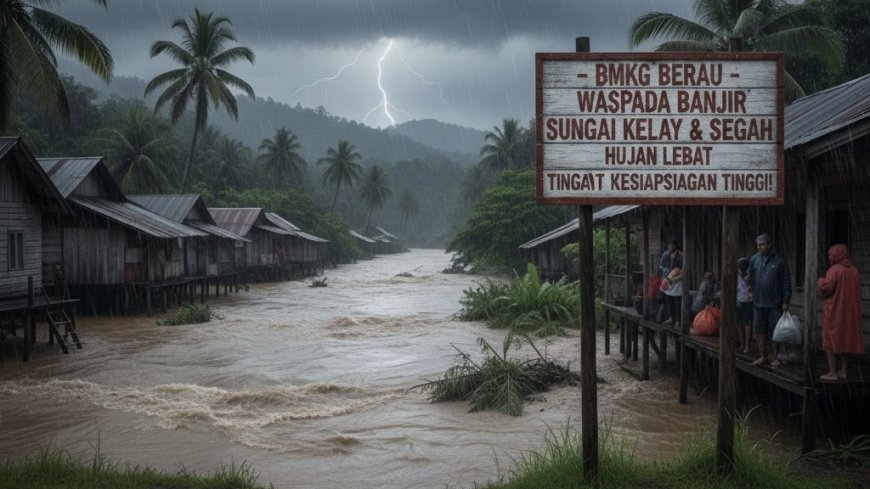 BMKG Berau Keluarkan Imbauan Waspada Potensi Banjir di Bantaran Sungai Kelay dan Segah Menyusul Hujan Lebat