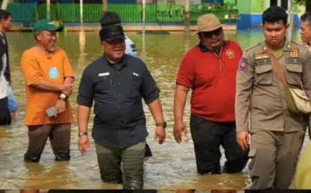Wabup Gamalis Tinjau Lokasi Banjir di Segah, Pemerintah Perkuat Respons Penanganan