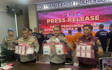 Sikat Narkotika Lintas Wilayah, Polres Berau Sita Hampir 3 Kilogram Sabu dan Amankan 12 Tersangka