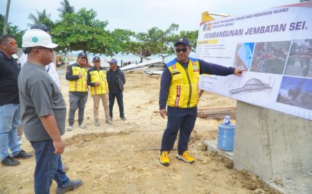 Wabup Berau Pastikan Progres Kritis Jembatan Sei Sumbang dan Sei Bataan