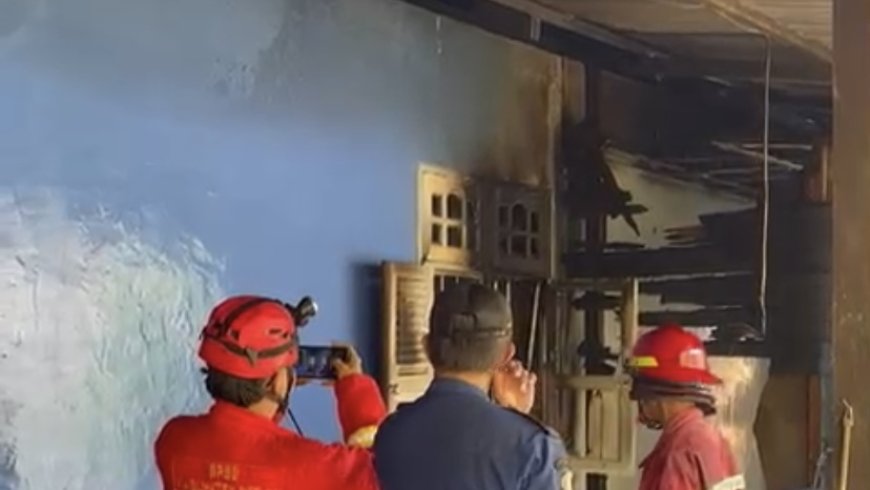 Diduga Korsleting Mesin Cuci, Rumah di Jalan Garuda Rinding Berau Terbakar