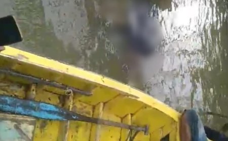 Perahu Ketinting Terbalik di Sungai Sukan Sambaliung, Seorang Nelayan Ditemukan Meninggal Dunia