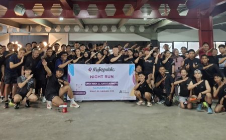 Semangat Hidup Sehat Menggema di Samarinda, WIM Club dan MyRepublic Kolaborasi Gelar Lari Bersama