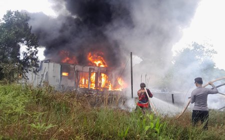 Pangkalan BBM Ludes Dilahap Api, Satu Korban Alami Luka Bakar Serius di Berau