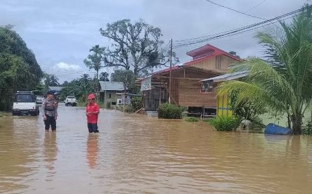 Sungai Mentarang Meluap, Pemukiman di Tanjung Lapang Malinau Terendam Banjir