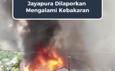 Kebakaran Terjadi di Kawasan Asrama Kodam Lama Jayapura